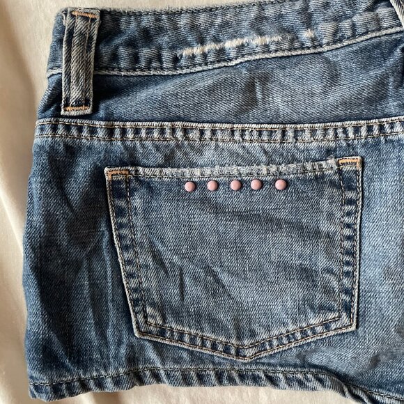 Guess Vintage Y2K Micro Booty Shorts with Heart Embroidery and Dot embllishments - Picture 4 of 9